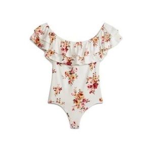 Floral Off-the-Shoulder Ruffled Bodysuit🌸